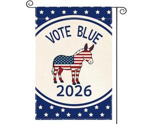 Bannière Élections américaines bleues de 2026 Garten flagge Porche 30x45cm | Durable pelouse drapeaux personnalisés Drapeau De Jardin Pelouse intérieure