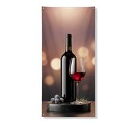 Bannière élégante pour bouteille de vin et porte en verre, décoration moderne et élégante pour la maison, l'intérieur et l'extérieur, 91,4 x 182,9 cm