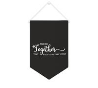 Bannière en toile « And So Together They Built A Life They Loved » - À suspendre au mur - Décoration murale - Œuvre d'art pour salon, chambre à coucher, bureau, cadeaux de vacances - 25,4 x 38,1 cm