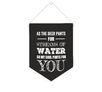 Bannière en toile « As The Deer Pants for Streams of Water », so My Soul Pants for You - Bannière murale inspirante à suspendre au mur - Œuvre d'art décorative pour salon, chambre à coucher, bureau