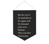 Bannière en toile « But The Rest of The Dead Did Not Live Again » - À suspendre au mur - Décoration murale pour salon, chambre à coucher, bureau, cadeaux de vacances - 30,5 x 40,6 cm