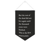 Bannière en toile « But The Rest of The Dead Did Not Live Again » - À suspendre au mur - Décoration murale pour salon, chambre à coucher, bureau, cadeaux de vacances - 25,4 x 38,1 cm