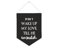 Bannière en toile « Don't Wake Up My Love », till He Would - 25,4 x 30,5 cm - Décoration murale pour chambre à coucher, chambre d'enfant