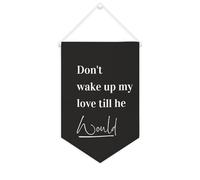 Bannière en toile « Don't Wake Up My Love », till He Would - 25,4 x 38,1 cm - Décoration murale pour chambre à coucher, chambre d'enfant