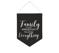 Bannière en toile « Family Is Not An Important Thing Family Is Everything » - 25,4 x 30,5 cm - À suspendre au mur - Décoration murale pour chambre à coucher, chambre d'enfant, décoration d'intérieur