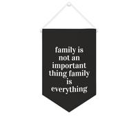Bannière en toile « Family Is Not An Important Thing Family Is Everything » - 25,4 x 38,1 cm - À suspendre au mur - Décoration murale pour chambre à coucher, chambre d'enfant, décoration d'intérieur