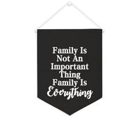 Bannière en toile « Family Is Not An Important Thing Family Is Everything » - 30,5 x 40,6 cm - À suspendre au mur - Décoration murale pour chambre à coucher, chambre d'enfant, décoration d'intérieur