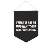 Bannière en toile « Family Is Not An Important Thing Family Is Everything » - 30,5 x 40,6 cm - À suspendre au mur - Décoration murale pour chambre à coucher, chambre d'enfant, décoration d'intérieur