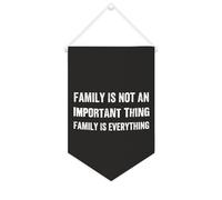 Bannière en toile « Family Is Not An Important Thing Family Is Everything » - À suspendre au mur - Décoration murale - Œuvre d'art pour salon, chambre à coucher, bureau, cadeaux de vacances - 25,4 x