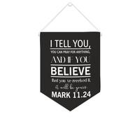 Bannière en toile « I Tell You Can Pray for Anything » - À suspendre au mur - Décoration murale pour salon, chambre à coucher, bureau, cadeaux de vacances - 25,4 x 30,5 cm