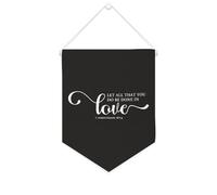 Bannière en toile « Let All That You Do Be Done in Love » - 25,4 x 30,5 cm - À suspendre au mur - Décoration murale pour chambre à coucher, chambre d'enfant, décoration d'intérieur