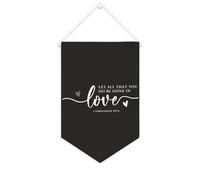 Bannière en toile « Let All That You Do Be Done in Love » - 25,4 x 38,1 cm - Décoration murale pour chambre à coucher, chambre d'enfant, décoration d'intérieur