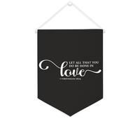 Bannière en toile « Let All That You Do Be Done in Love » - À suspendre au mur - Décoration murale pour salon, chambre à coucher, bureau, cadeaux de vacances - 30,5 x 40,6 cm