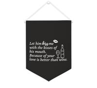 Bannière en toile « Let Him Kiss Me with The Kisses of His Mouth » - 30,5 x 40,6 cm - Décoration murale pour chambre à coucher, chambre d'enfant, décoration d'intérieur