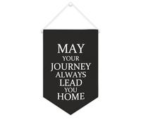 Bannière en toile « May Your Journey Always Lead You » à suspendre au mur - Décoration murale pour salon, chambre à coucher, bureau, cadeaux de vacances - 25,4 x 38,1 cm