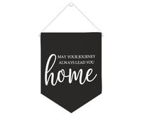Bannière en toile « May Your Journey Always Lead You » à suspendre au mur - Décoration murale pour salon, chambre à coucher, bureau, cadeaux de vacances - 25,4 x 30,5 cm