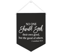 Bannière en toile « No One Should Seek Their Own Good,but The Good of Others » - À suspendre au mur - Décoration murale pour salon, chambre à coucher, bureau, cadeaux de vacances - 30,5 x 40,6 cm