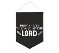 Bannière en toile Prepare Ye The Way of The Lord - 30,5 x 40,6 cm - À suspendre au mur - Décoration murale pour chambre à coucher, chambre d'enfant, décoration d'intérieur