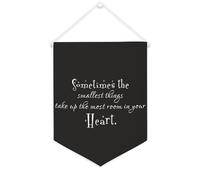 Bannière en toile « Sometimes The Smallest Things Take Up The Most Room in Your Heart » - 30,5 x 40,6 cm - Décoration murale pour chambre à coucher, chambre d'enfant, décoration d'intérieur