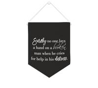 Bannière en toile « Surely No One Lays A Hand on A Broken Man » - 25,4 x 30,5 cm - Décoration murale pour chambre à coucher, chambre d'enfant