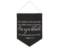 Bannière en toile « The LORD Is in His Holy Temple, the LORD's Throne Is in Heaven » - À suspendre au mur - Décoration murale pour salon, chambre à coucher, bureau, cadeaux de vacances
