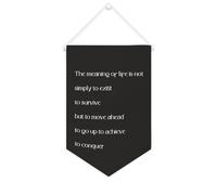 Bannière en toile « The Meaning of Life Is Not Simply to Exist to Survive » à suspendre au mur - Décoration murale pour salon, chambre à coucher, bureau, cadeaux de vacances - 25,4 x 38,1 cm