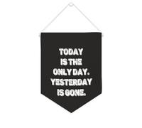 Bannière en toile « Today Is The Only Day » - 25,4 x 30,5 cm - Décoration murale pour chambre d'enfant - Décoration murale pour chambre d'enfant