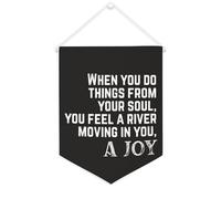 Bannière en toile « When You Do Things from Your Soul » - 30,5 x 40,6 cm - Décoration murale pour chambre à coucher, chambre d'enfant, décoration d'intérieur