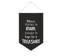 Bannière en toile « Where There Is Ruin, There Is Hope for A Treasure » - À suspendre au mur - Œuvre d'art décorative pour salon, chambre à coucher, bureau, cadeaux de vacances - 25,4 x 38,1 cm