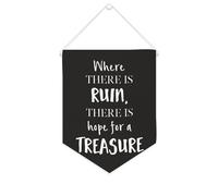 Bannière en toile « Where There Is Ruin, There Is Hope for A Treasure » - À suspendre au mur - Œuvre d'art décorative pour salon, chambre à coucher, bureau, cadeaux de vacances - 25,4 x 30,5 cm