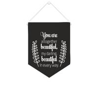Bannière en toile « You Are Altogether Beautiful, My Darling, Beautiful in Every Way » - À suspendre au mur - Décoration murale pour salon, chambre à coucher, bureau, cadeaux de vacances