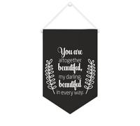 Bannière en toile « You Are Altogether Beautiful, My Darling, Beautiful in Every Way » - À suspendre au mur - Décoration murale pour salon, chambre à coucher, bureau, cadeaux de vacances