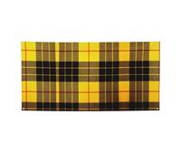 Bannière en vinyle personnalisable à carreaux Jaune, gris et noir pour décoration de fête intérieure et extérieure