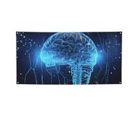 Bannière et panneau de l'intelligence artificielle avec œillets - Impression de drapeau personnalisé pour intérieur et extérieur - Toile de fond avec œillets - Toile de fond photo pour événement, fête