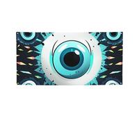 Bannière et panneau « Evil Eyes » personnalisés pour décoration murale intérieure et extérieure avec œillets, toile de fond pour photo, événement, fête d'anniversaire