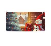 Bannière et panneau « Merry Christmas Day » personnalisés pour décoration murale intérieure et extérieure avec œillets, toile de fond pour photo pour événement, fête d'anniversaire
