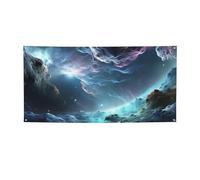 Bannière et panneaux de l'univers graphique 3D pour extérieur et intérieur - Bannière personnalisée avec œillets - Toile de fond d'anniversaire, affiche de fond pour photo - Pour mariage, événement