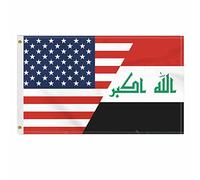 Bannière États-Unis Irak Amérique Irakien Double Face Grande Drapeau Portable Drapeau Grand Pour Jardin Élection Bateau 90X150Cm