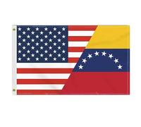 Bannière États-Unis Venezuela Amérique Vénézuélien Américain Double Face Bannière Léger Géant Pavillon Pour Intérieur Bateau Parade 90X150Cm