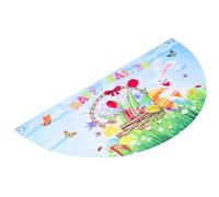 Bannière Extérieure de Pâques Fan-shaped Polyester Double Couture | Décoration Fond, Motifs Saisonniers, Texture Fine, Non Réfléchissant, pour Atelier et Fête