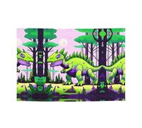 Bannière festive avec dinosaure vert - 119,4 x 180,3 cm - Pour Noël, soirées et réunions d'amis