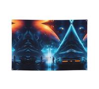 Bannière festive de science-fiction pour créer une atmosphère future, 119,4 x 180,3 cm pour Noël, fêtes nocturnes, réunions entre amis