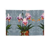 Bannière festive d'orchidées florissantes créant une atmosphère festive 119,4 x 180,3 cm pour Noël, fêtes nocturnes, réunions entre amis