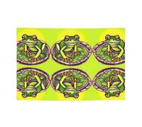 Bannière festive grenouille dans un étang - 119,4 x 180,3 cm - Pour Noël, soirées, réunions d'amis