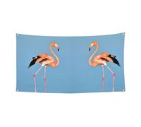 Bannière flamant rose dans l'eau ondulée pour Halloween, Noël, décorations de fête, accessoires de studio, décoration de festival