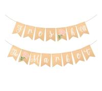 Bannière Fresh off the Market pour Fête Prénuptiale, Pré-Montée en Toile de Jute Bannière Fête Prénuptiale Enseigne Fresh off the Market pour Fiançailles