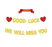 bannière « good luck we will miss you »