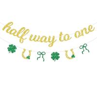 Bannière « Half Way to One » sur le thème de la Saint-Patrick pour fête de 6 mois