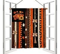 Bannière Halloween Pour Cheminée 68 x 76 cm Esthétique Rustique Fantôme | Bannière de porte Halloween et affiche intérieure Pour Maison Salon Cuisine Entrée Mur Manteau Bureau Ferme
