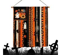 Bannière Halloween Pour Cheminée 68 x 76 cm Et Fantôme Drôles D'Automne